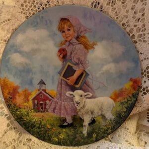 Vintage 1985 Mary Had a Little Lamb Collector Plate